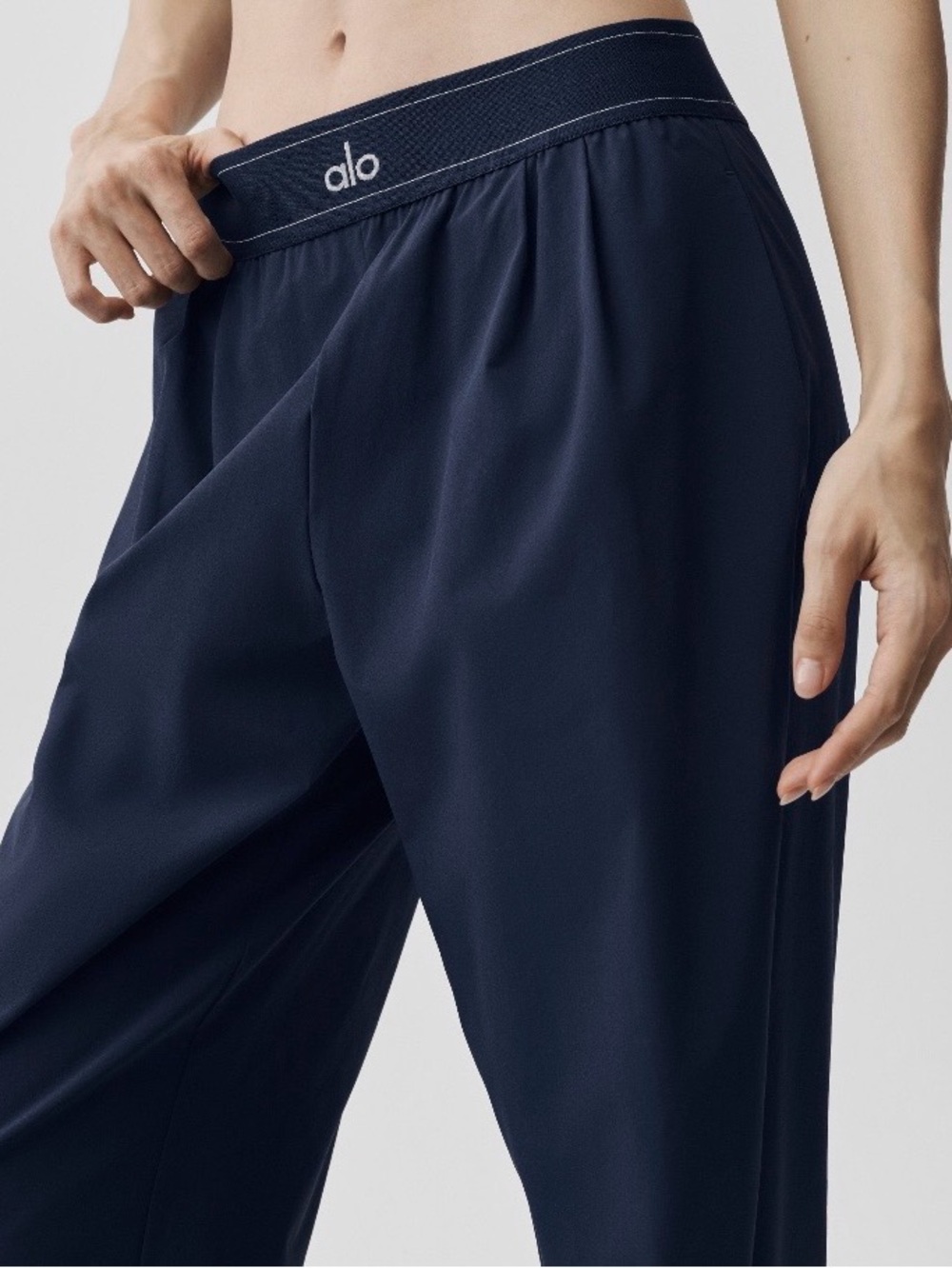 Alo navy blue trousers